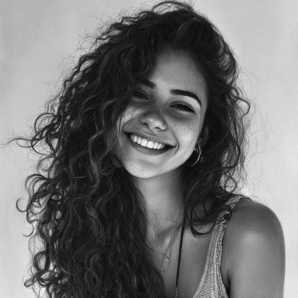mujer joven feliz y radiante